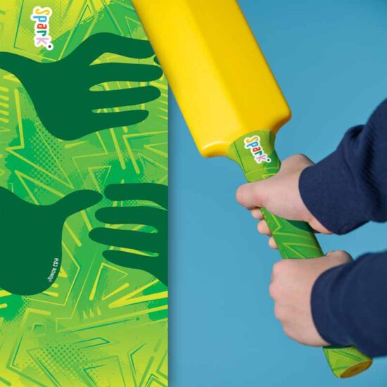 We are spark. Cricket Bat guide grips for kids - lime