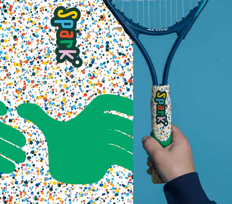We are spark. Tennis Racquet guide grips for kids - 100s & 1000s